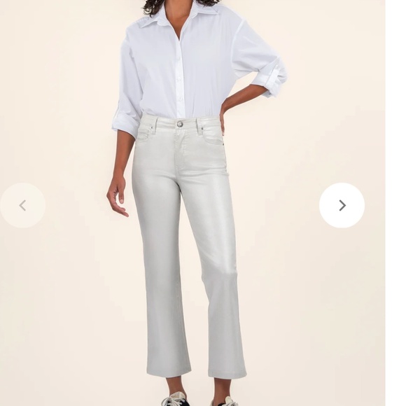 Kelsey Sentiment Wash Dark Base High Rise Fab Ab Jeans - KUT